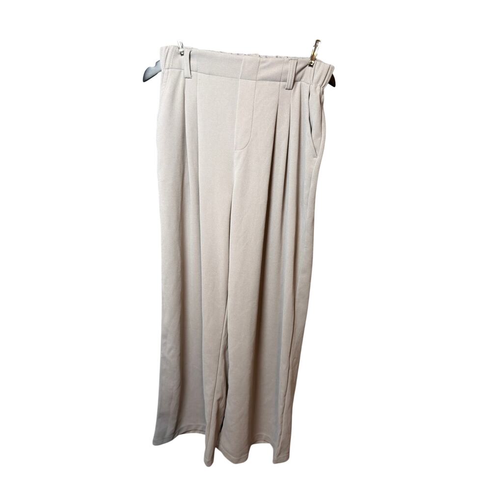 Halara Medium Wide-Leg Pleated Pants Pull-On Stretch Trouser